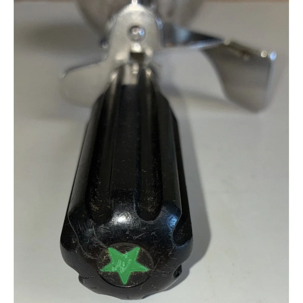 Williamson Ice Cream‎ Scoop Black Star Handle USA Stainless Steel Vintage